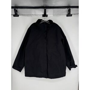 Lands End Squall Jacket Women Size 3XL 3X Black Fleece Lined Insulated Softshell
